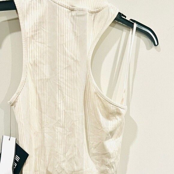 Sofia Richie X Bar III Side Cutout Crop Top Sleeveless tan S Small New - Picture 5 of 5